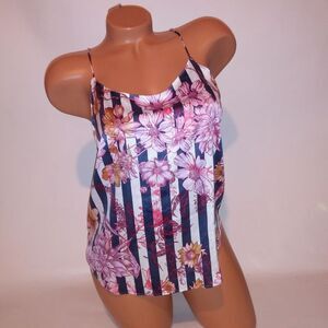 Victoria Secret Camisole Top Tank Sleepwear Lingerie XS Blue Pink White Floral